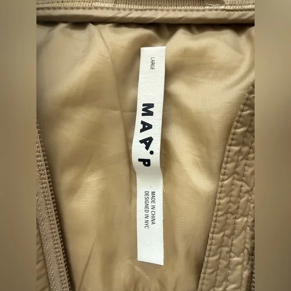 MAAP x The Arrivals Alt Road Jacket - Sand Gold, Hooded Packable Quilted, Side - Picture 3 of 15